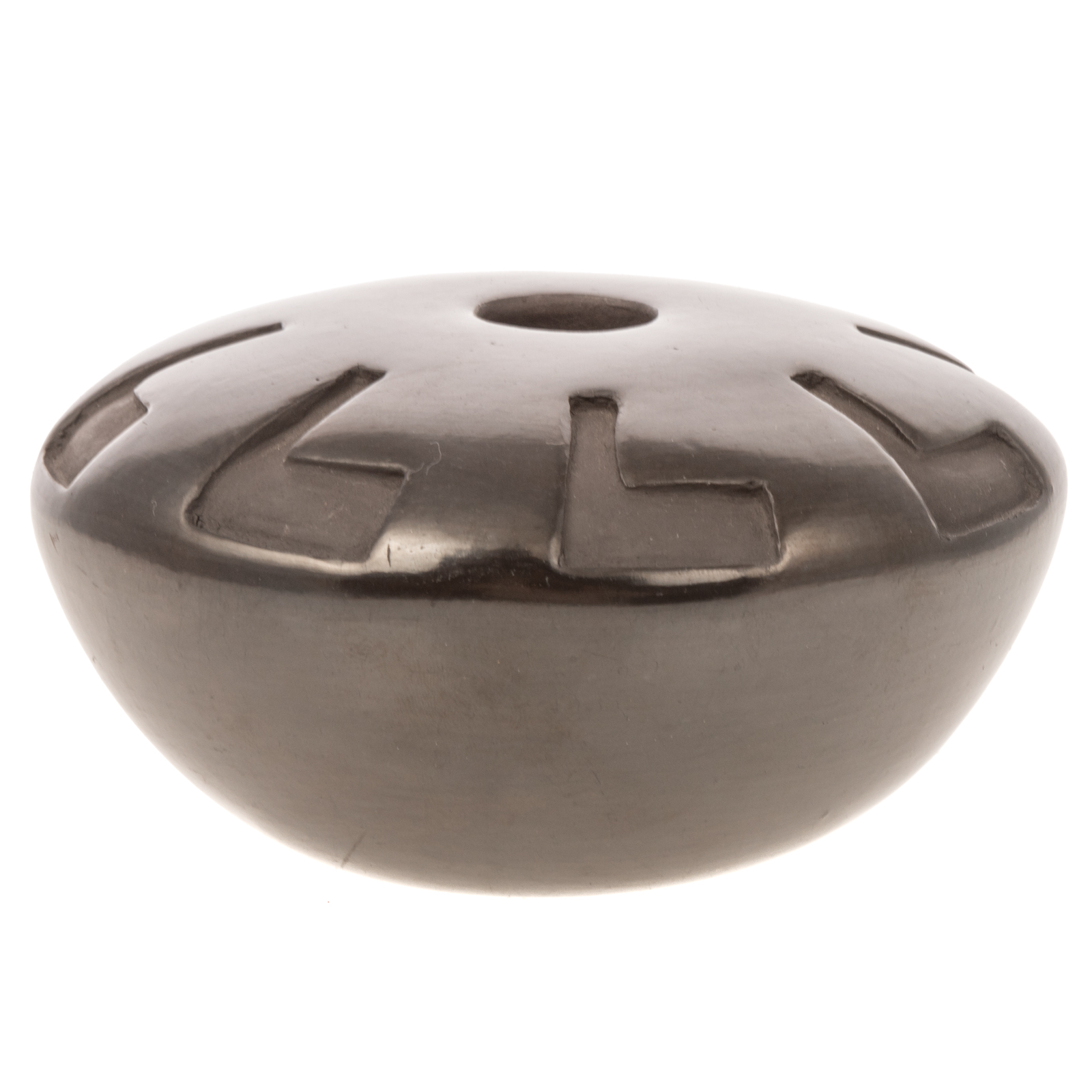 SANTA CLARA BLACKWARE SEED POT, JOY