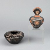 SANTA CLARA, PAIR OF BLACKWARE