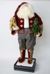 SANTA CLAUS FIGURE HOLDING TED