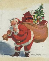 SANTA CLAUSE WITH BOOKS AND CH