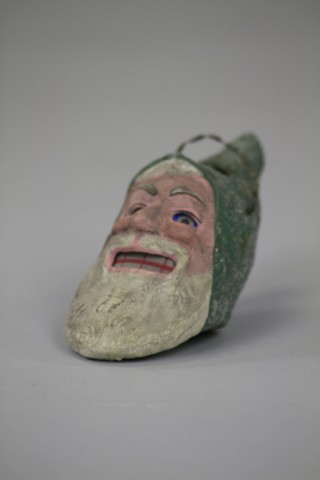 SANTA HEAD LANTERN WITH GREEN