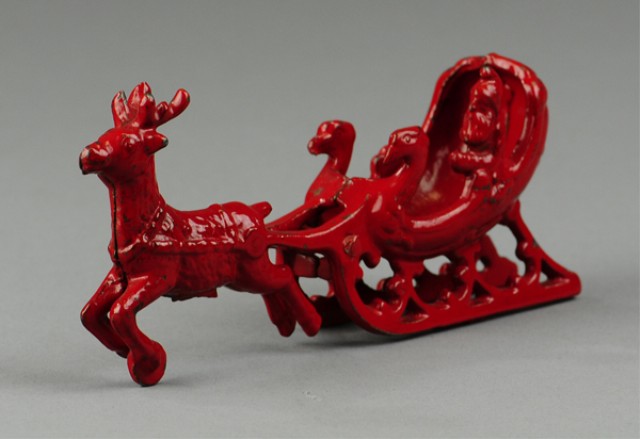 SANTA RIDING REINDEER DRAWN