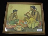 Sante Fe Railroad Indian Print