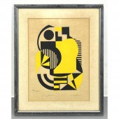 Santoro Serigraph Print Signed