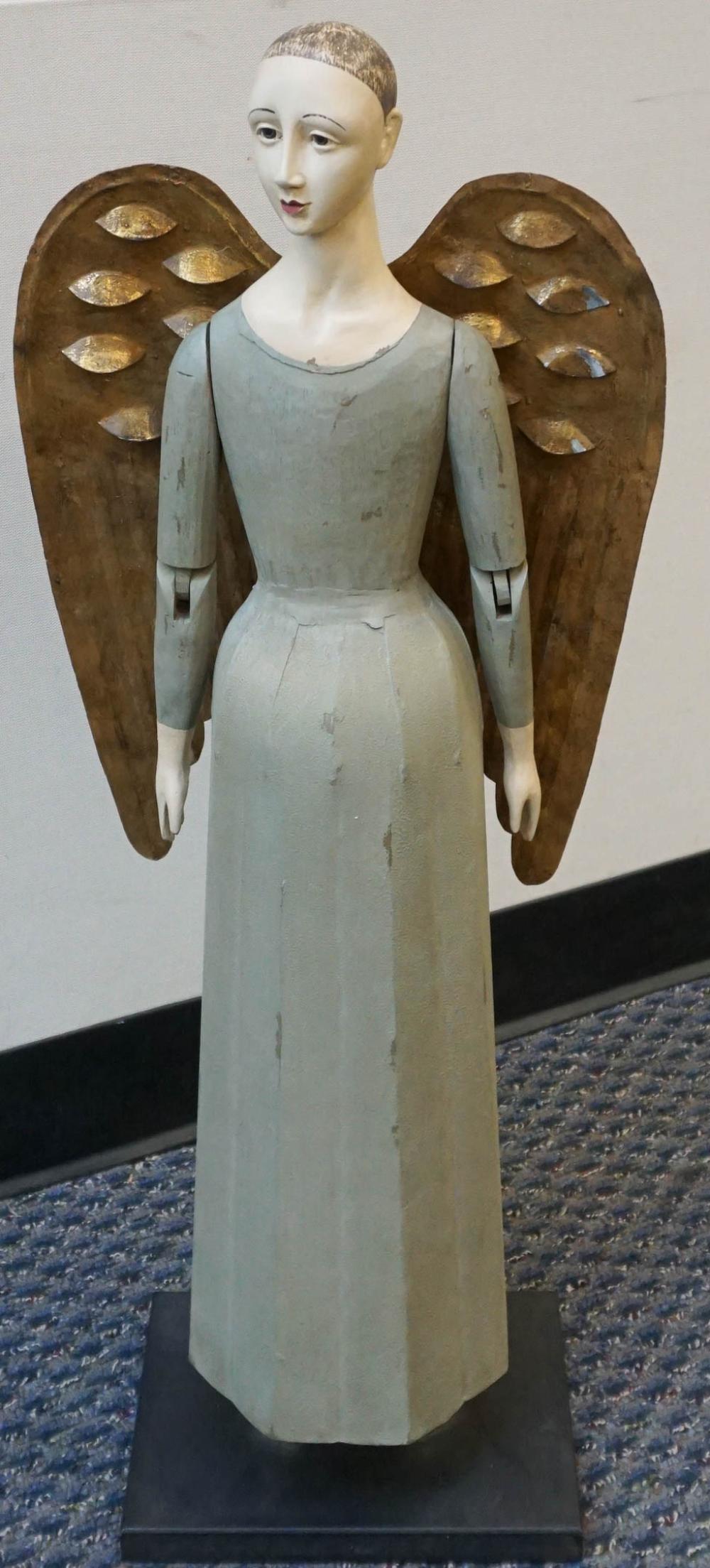 SANTOS TYPE PAINTED AND GILT