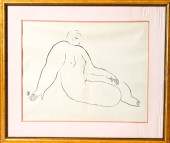 SANYU SIGNED PEN ON PAPER FACE