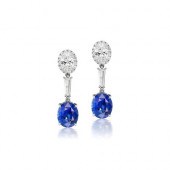 SAPPHIRE AND DIAMOND EARRINGSS