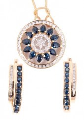 SAPPHIRE AND DIAMOND NECKLACE