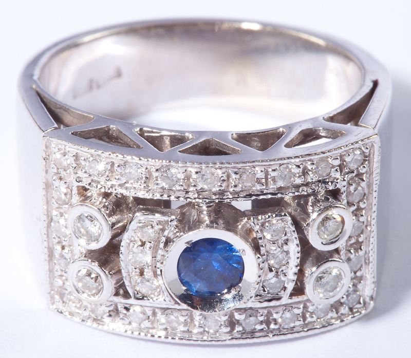Sapphire and Diamond Ring