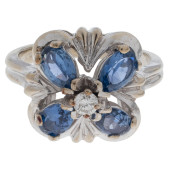 SAPPHIRE, DIAMOND, 10K WHITE G