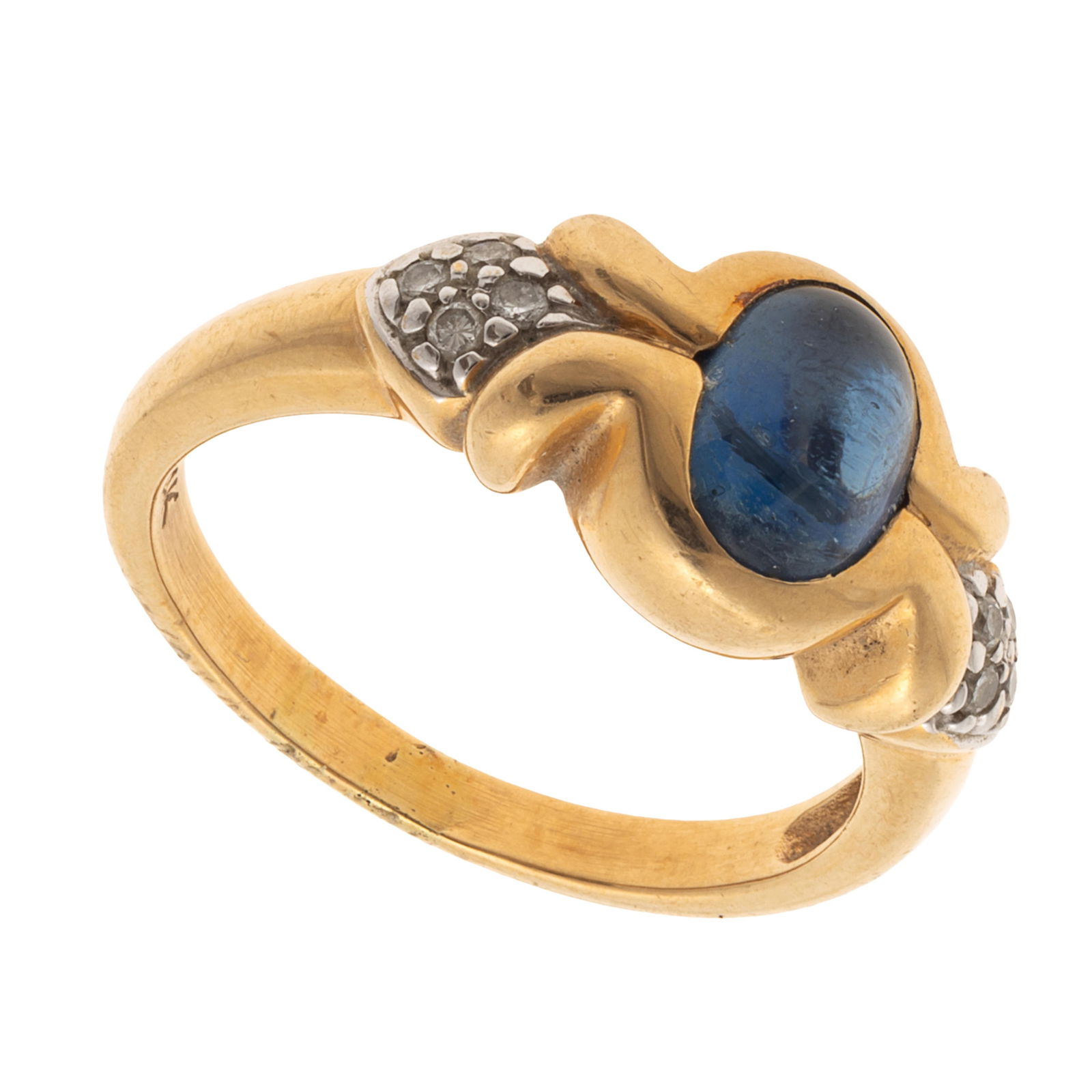 SAPPHIRE, DIAMOND, 14K YELLOW