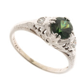 SAPPHIRE, DIAMOND, 18K WHITE G