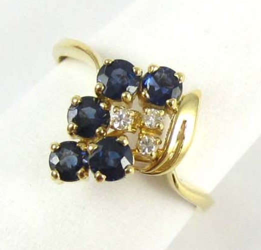 SAPPHIRE DIAMOND AND EIGHTEEN KARAT