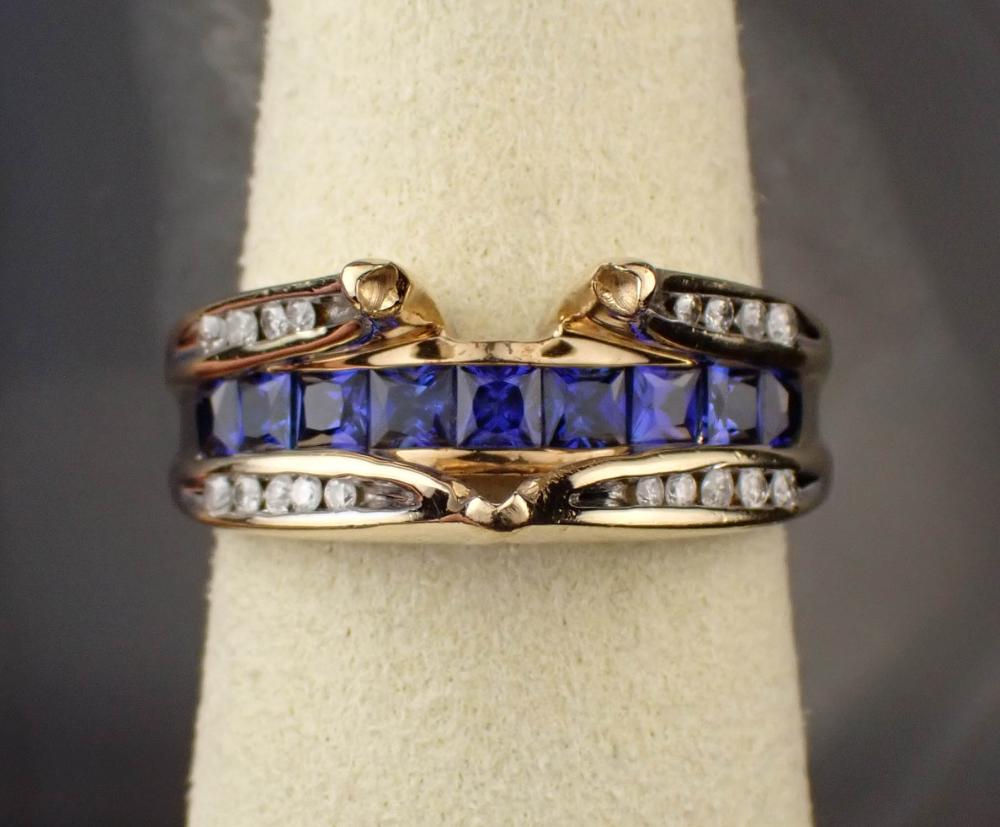 SAPPHIRE, DIAMOND AND GOLD