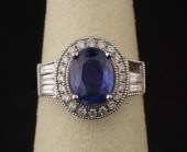SAPPHIRE, DIAMOND AND PLATINUM