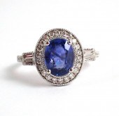 SAPPHIRE, DIAMOND AND PLATINUM