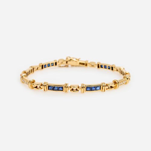SAPPHIRE DIAMOND BAR LINK