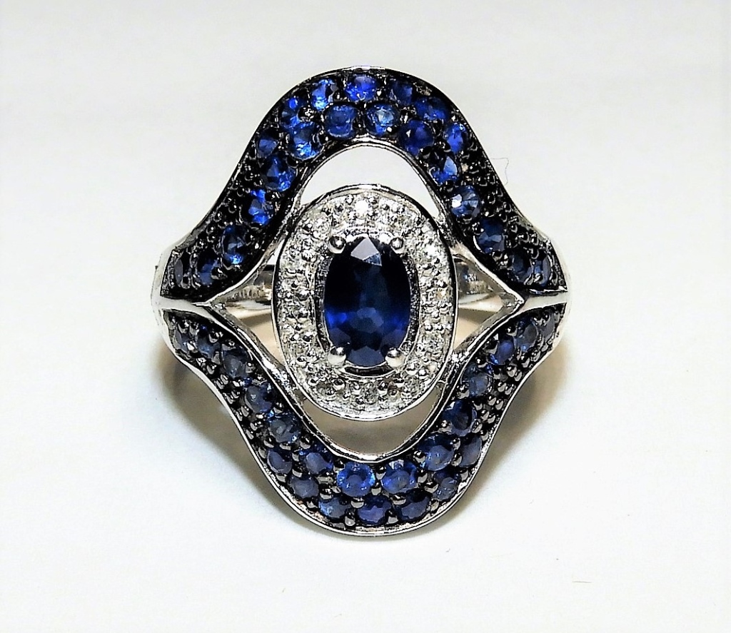 SAPPHIRE & DIAMOND LADY'S 14K