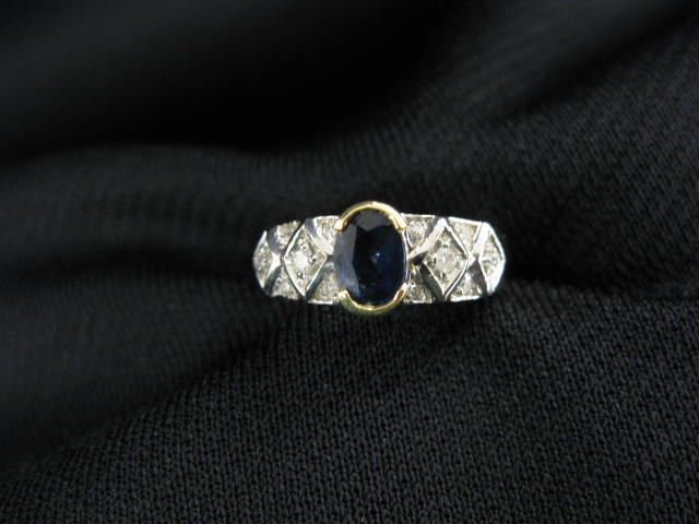Sapphire & Diamond Ring 1 carat