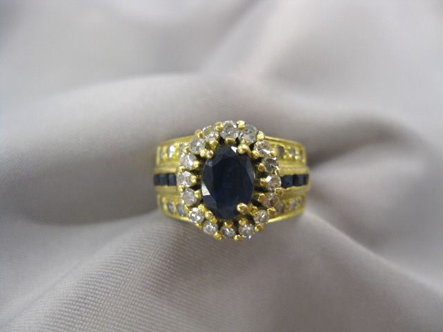 Sapphire & Diamond Ring 1 carat