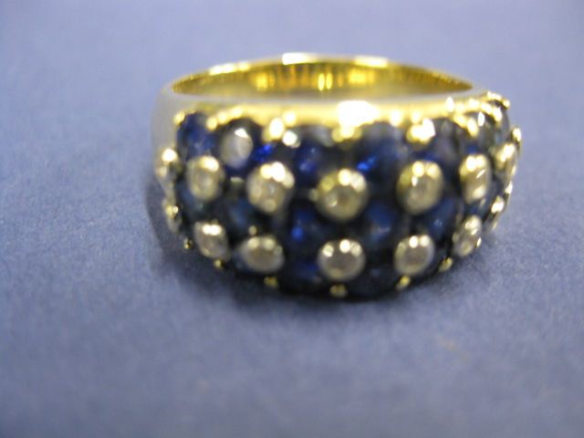 Sapphire & Diamond Ring 21 round