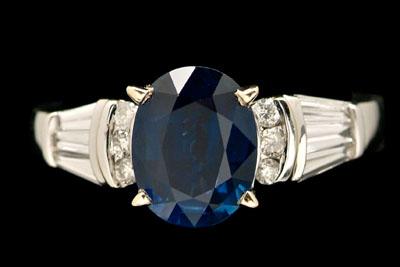 Sapphire, diamond ring, central