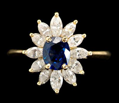 Sapphire, diamond ring, central