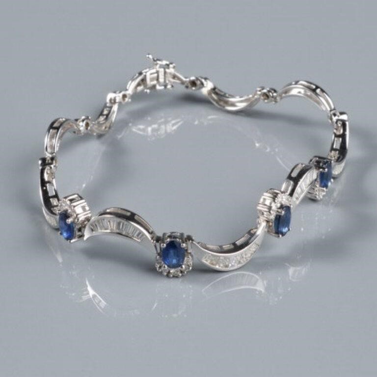 SAPPHIRE & DIAMOND WHITE GOLD
