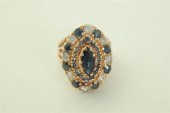 SAPPHIRE  GOLD AND DIAMOND RIN
