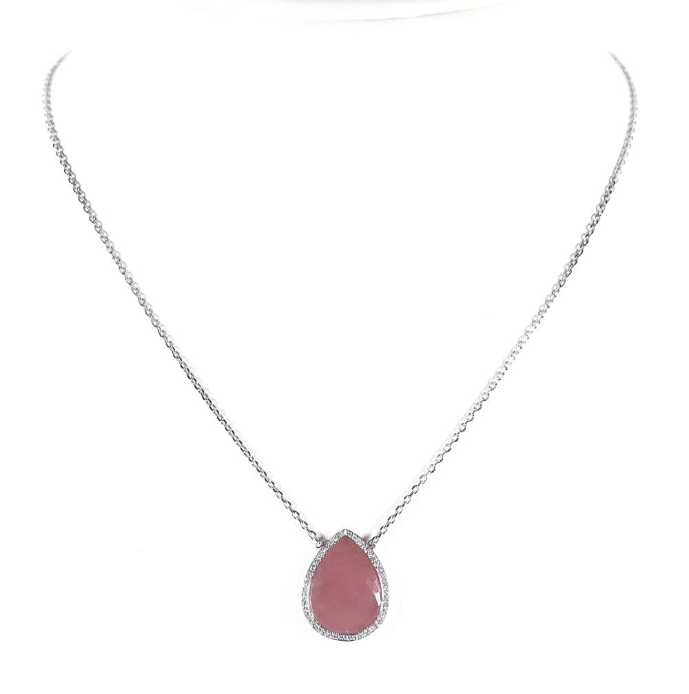 SAPPHIRE SLICE + DIAMOND PENDANT