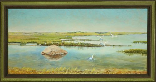 SARAH PERRY CRANE OIL ON BOARD