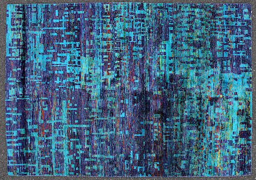 SARI SILK RUGSari silk rug. 5'8"