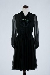 SARMI BLACK CHIFFON DRESS. She