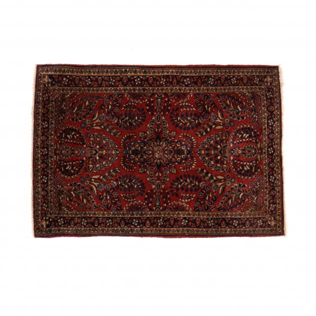 SAROUK AREA RUG Maroon field with