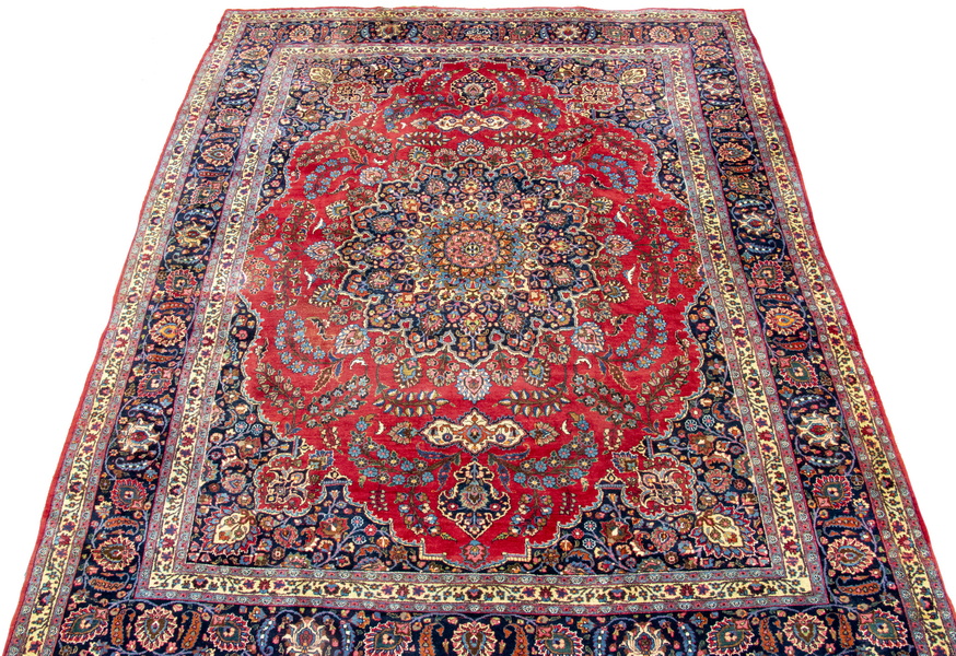 SAROUK CARPET A large midnight blue