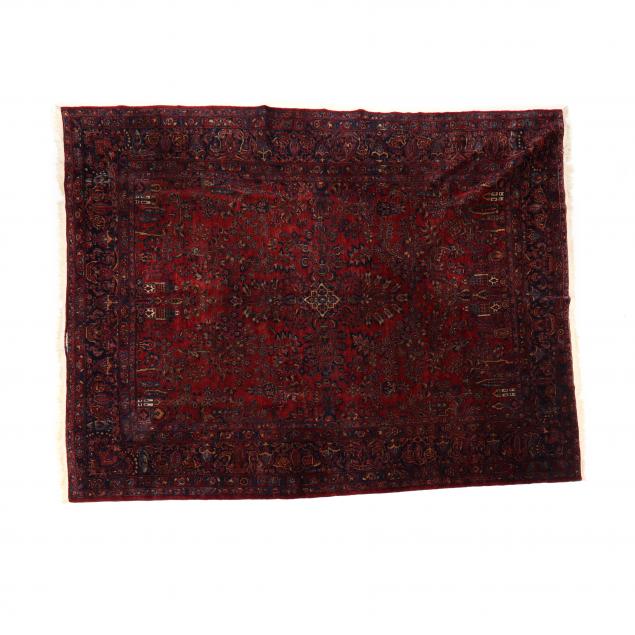 SAROUK CARPET Burgundy field with
