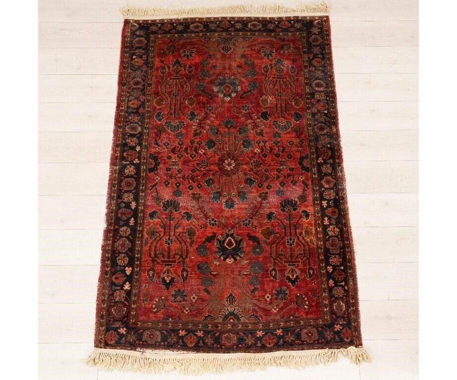 Sarouk center hall carpet with