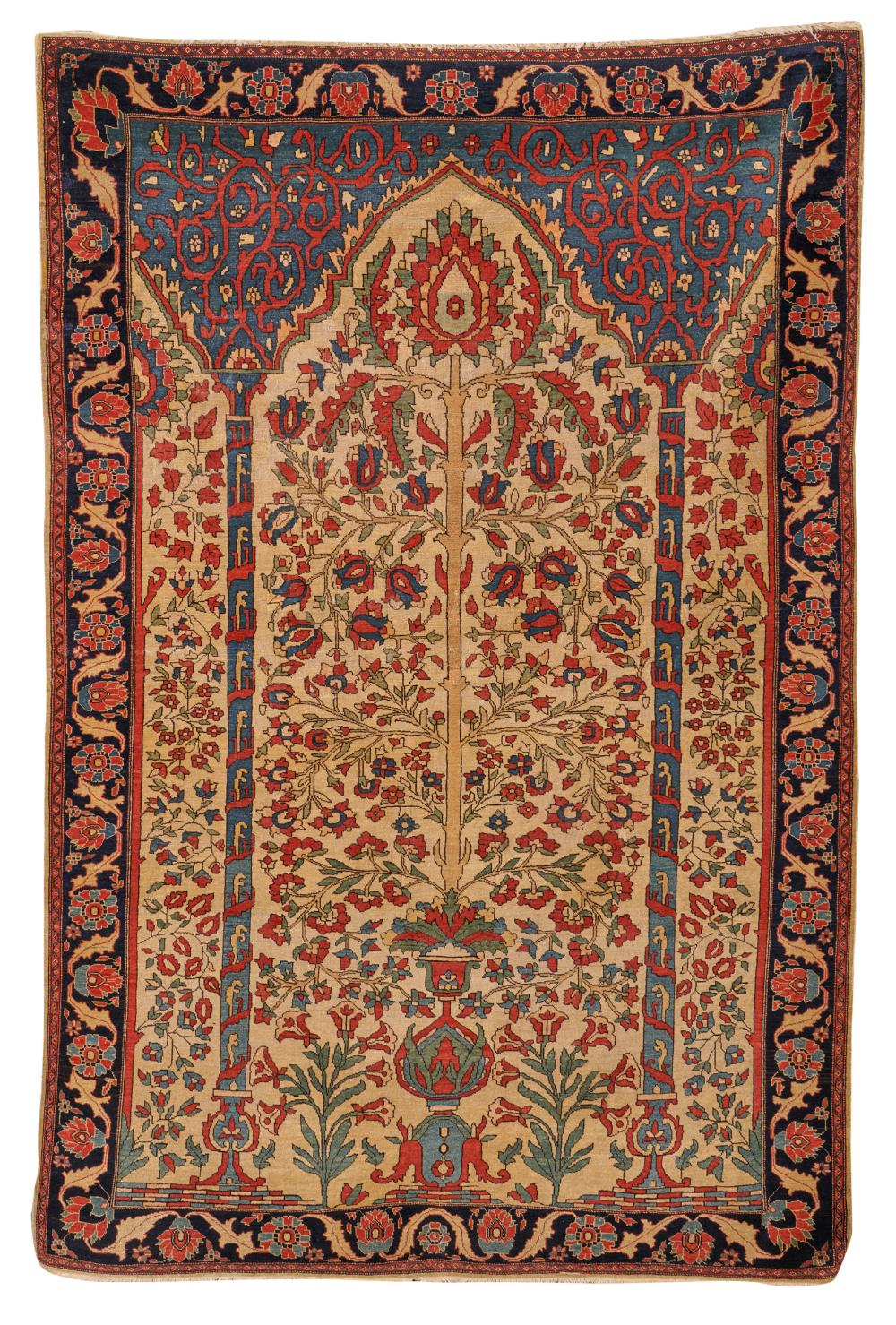 SAROUK FEREGHAN PRAYER RUG, PERSIA,