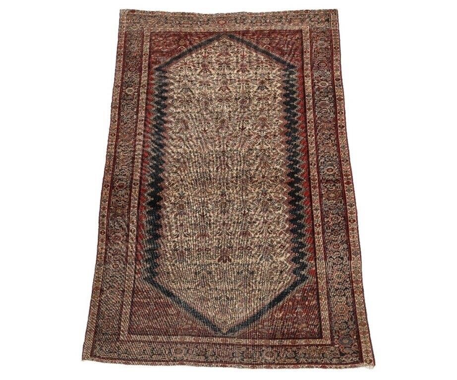 Sarouk hall carpet with beige
