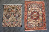 SAROUK MAT AND A KERMAN MAT, L