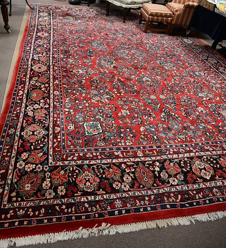 SAROUK ORIENTAL CARPET, 10' 6" X