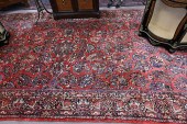 SAROUK ORIENTAL CARPET, 9' X 1