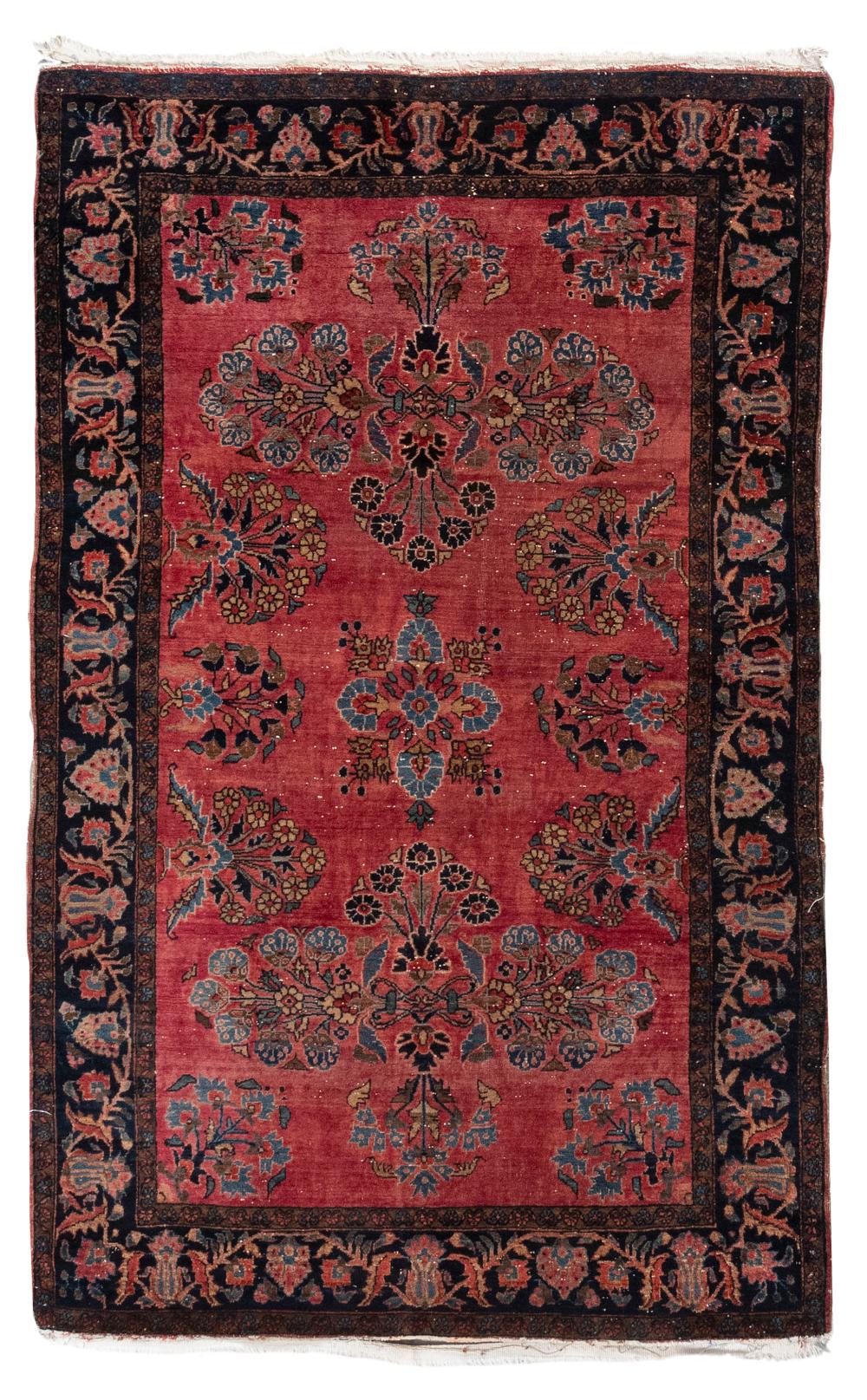 SAROUK RUG: 4’0” X 6’2” CIRCA