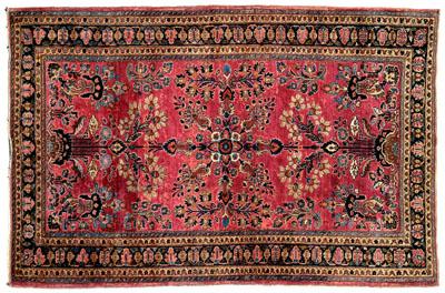 Sarouk rug, floral designs on