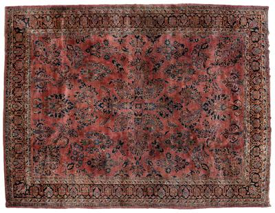 Sarouk rug, repeating floral