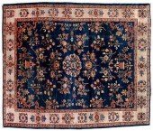 Sarouk rug, repeating floral d