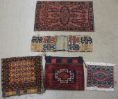 SAROUK RUG, THREE BAGFACES AND