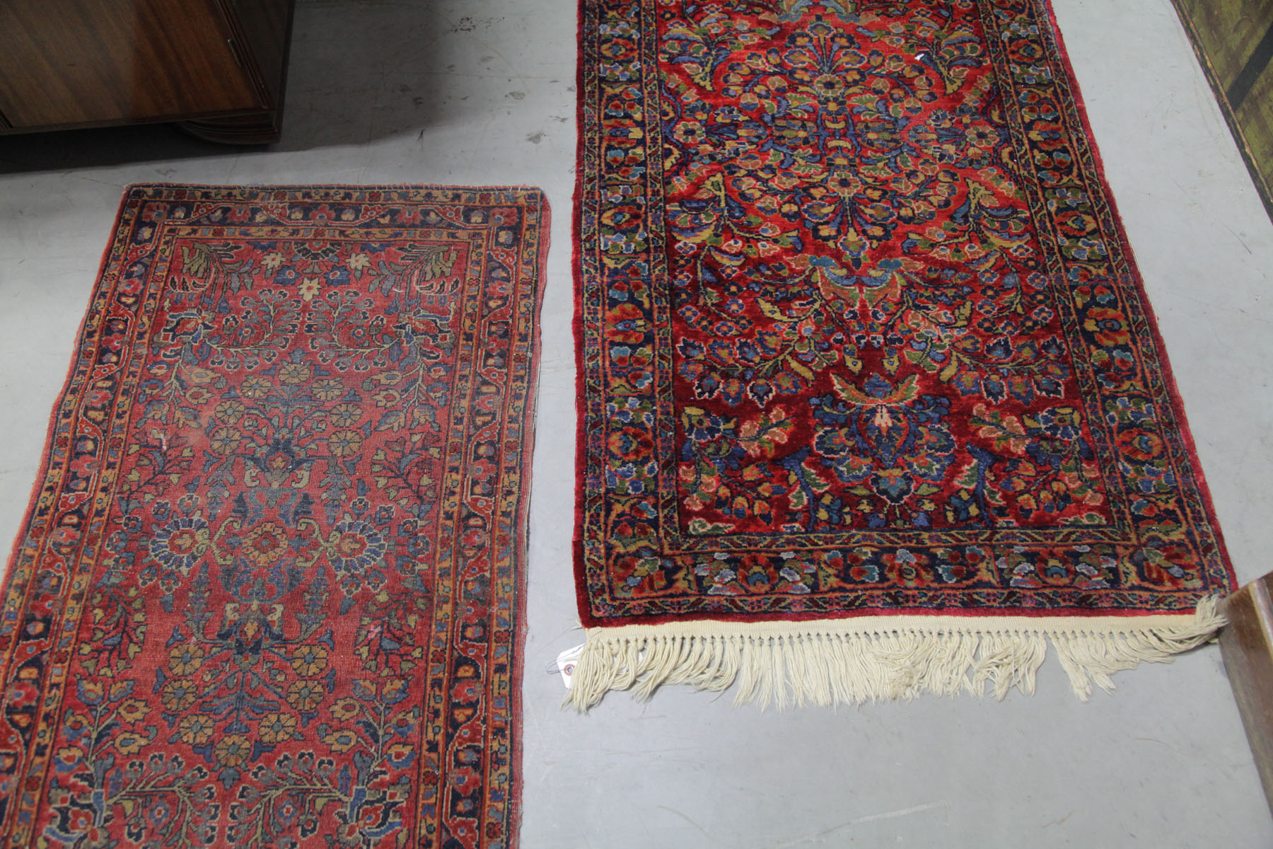 SAROUK RUNNER AND THROW.  Iran 