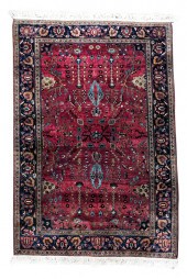 SAROUK THROW RUGred field 78 x