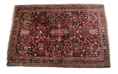 SAROUK WOOL RUG, C1920<br>Hand